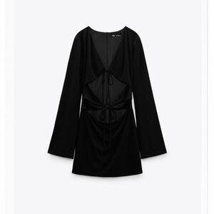 Zara cut out mini dress size medium black Zara mini dress
